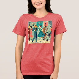 Modernes Party Mitte des Jahrhunderts Der Martini- Tri-Blend Shirt
