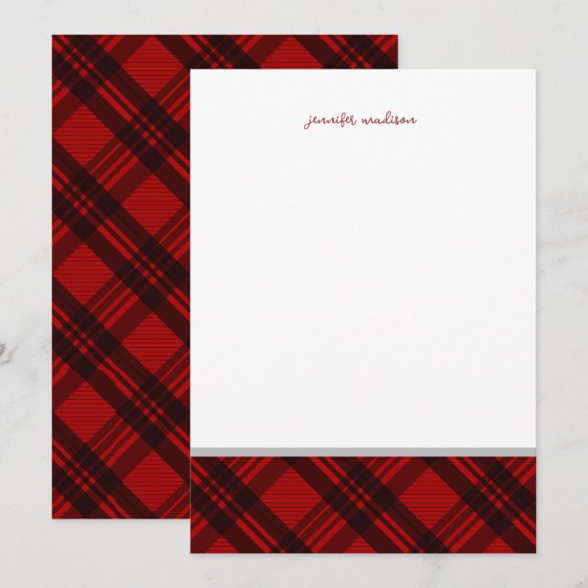 Modernes Pastel Aquamarin Red Gingham Karierter Ka Einladung (Vorne/Hinten)