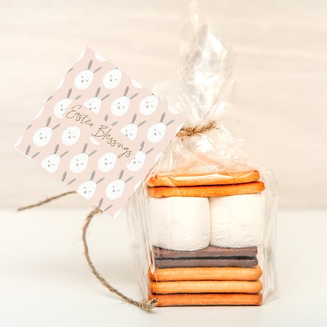 Modernes Pastel Bunny Egg Muster | Ostersegnung Geschenkanhänger (Von Creator hochgeladen)