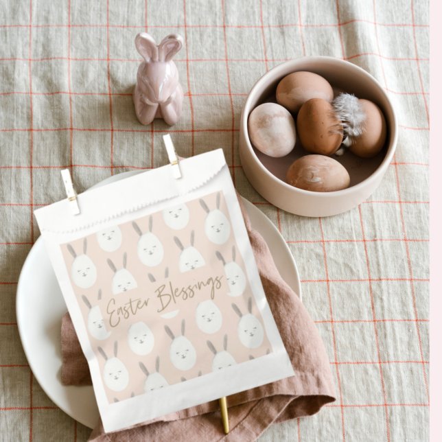 Modernes Pastel Bunny Egg Muster | Ostersegnung Geschenktütchen (Von Creator hochgeladen)