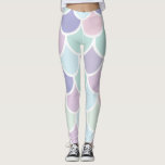 Modernes Pastel mit schönem Mermaid-Muster mit Nam Leggings<br><div class="desc">Modernes Pastel mit schönem Mermaid-Muster mit Namen</div>
