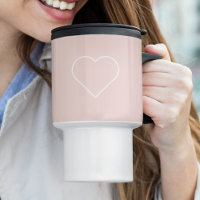 Modernes Pastel Pink & Minimalistisches Herz