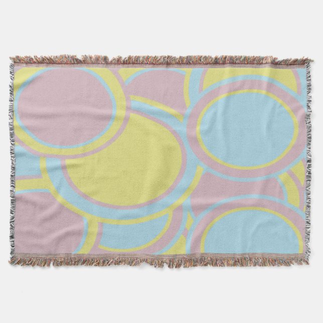 Modernes, pastelfarbenes Abstraktes Bild Decke (Vorderseite)