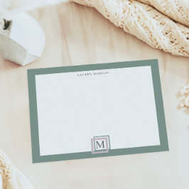 Modernes, pastelfarbenes Monogramm Personalisierte Notizblock