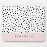 Modernes, pastelfarbenes Pink mit Personalisiertem Mousepad<br><div class="desc">Modernes, pastelfarbenes Pink mit Personalisiertem Namen</div>
