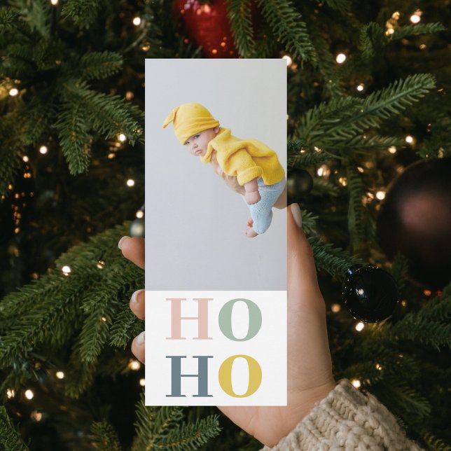 Modernes Pastell-farbenes HOHOHO mit Foto (Von Creator hochgeladen)