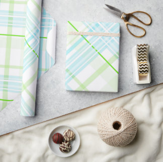 Modernes Pastell-Kariertes Schleifpapier Geschenkpapier