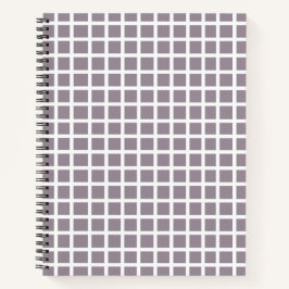 Modernes Pastell Lila und Weiß Gingham Notizbuch