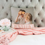 Modernes Pastell Pink-Foto Kissen<br><div class="desc">Modernes Pastell Pink-Foto</div>