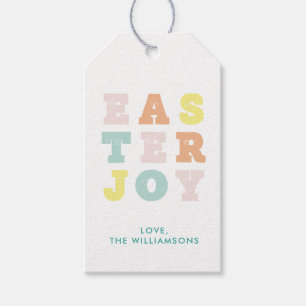 Modernes Pastell Typografisches Ostern Geschenkanhänger