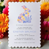 Modernes Pastell Watercolor Bunny Easter Brunch
