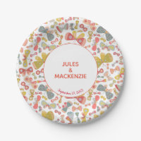 Modernes, pastellfarbenes, grafisches Schmetterlin