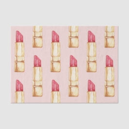 Modernes, pastellfarbenes rosa und rotes Lipstick- Seidenpapier