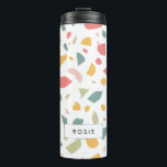 Modernes Pastellmuster Thermosbecher<br><div class="desc">Pastellfarbene Terrazzo modernes Design. Vollständig anpassbar: Sie können die Farbmuster ändern, wenn Sie möchten.</div>