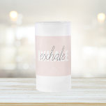 Modernes, pastellrosa, atemberaubendes Zitat Mattglas Bierglas<br><div class="desc">Modernes,  pastellrosa,  atemberaubendes Zitat</div>
