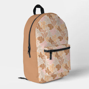 Modernes, pastellrosa, orangefarbenes Muster Bedruckter Rucksack