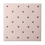 Modernes, pastellrosa und schwarzes Herzmuster Fliese<br><div class="desc">Überraschen Sie Ihre Lieben mit einem nachdenklichen und stilvollen Geschenk aus unserer modernen,  pastellfarbenen und schwarzen Herz-Muster-Kollektion. Ideal für Geburtstage,  Jubiläen oder nur um jemandem zu zeigen,  den man interessiert,  machen diese Artikel zu unvergesslichen Geschenken.</div>