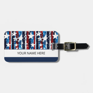 Modernes Patriotic USA Flag Gepäckanhänger