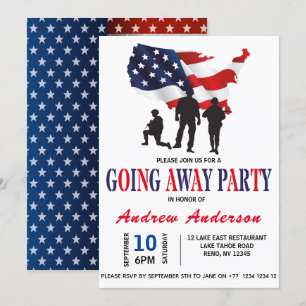 Modernes Patriotisches Militär geht aus dem Party Einladung