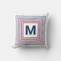 Modernes Patriotisches Rotes Weiß und Blau Mit Mon