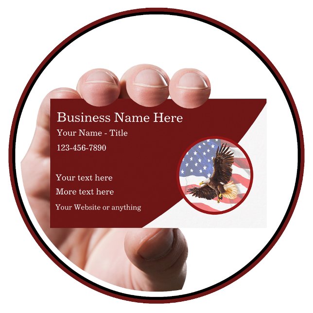 Modernes Patriotisches Thema für amerikanische Vet Visitenkarte (Von Creator hochgeladen)