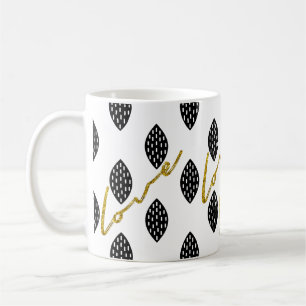 Modernes Pattern Gold-Liebe Kaffeetasse