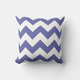 Modernes Periwinkle-Zickzack Muster-Drehkissen Kissen