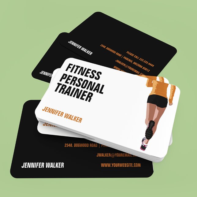 Modernes Personal Fitness Trainer Visitenkarte (Von Creator hochgeladen)
