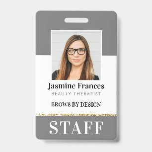 MODERNES PERSONAL FOTO ID arbeitet kühl, schlicht Ausweis