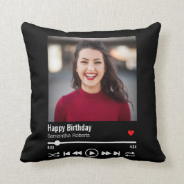 Modernes Personalisiert Happy Birthday Foto Kissen