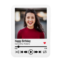 Modernes Personalisiert Happy Birthday Foto Magnet