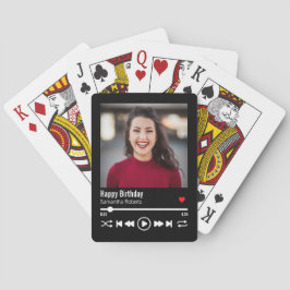 Modernes Personalisiert Happy Birthday Foto Spielkarten