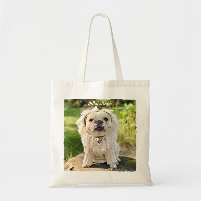Modernes Personalisiert Hunde-Foto Tragetasche (Vorne)