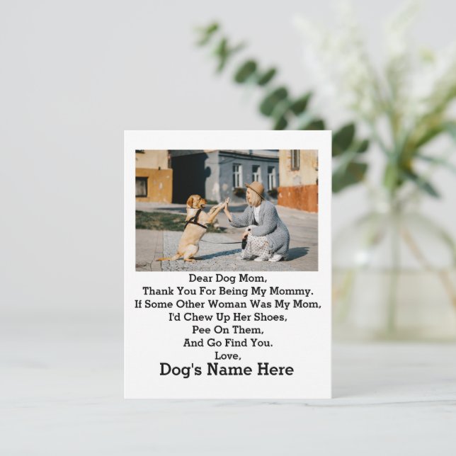 Modernes Personalisiert Hunde Mama Mothers Day Fot (Stehend Vorderseite)