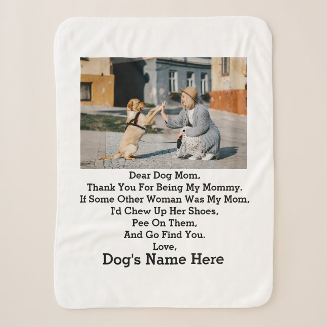 Modernes Personalisiert Hunde Mama Mothers Day Fot Sherpadecke (Vorderseite)