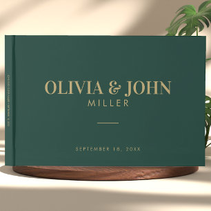 Modernes Personalisiert mit Name Hochzeitsempfang Gästebuch