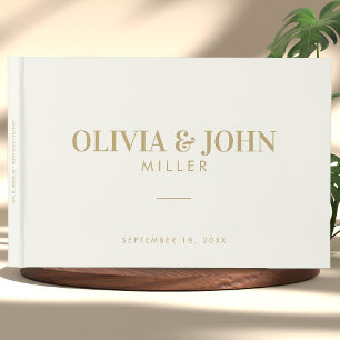 Modernes Personalisiert mit Name Hochzeitsempfang Gästebuch