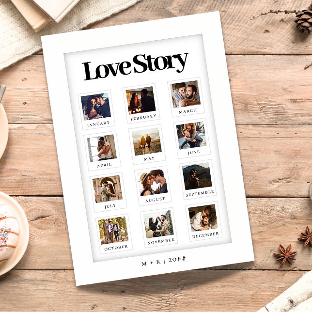 Modernes Personalisiertes Couple Liebe Story Foto (Von Creator hochgeladen)