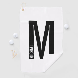 Modernes Personalisiertes Fettgewebe, Monogramm un Golfhandtuch