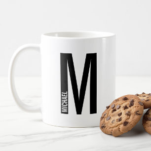 Modernes Personalisiertes Fettgewebe, Monogramm un Kaffeetasse