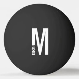 Modernes Personalisiertes Fettgewebe, Monogramm un Tischtennisball