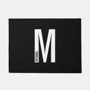 Modernes Personalisiertes Fettmonogramm und Name D Fußmatte