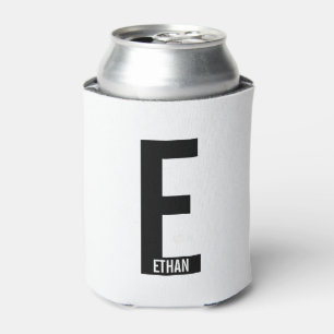 Modernes Personalisiertes Fettmonogramm und Name Dosenkühler