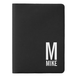 Modernes Personalisiertes Fettmonogramm und Name Extra Großes Moleskine Notizbuch
