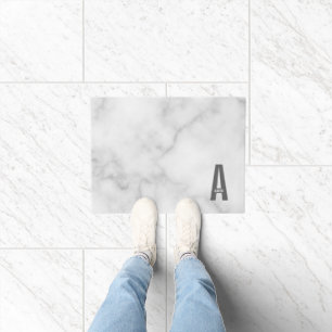 Modernes Personalisiertes Fettmonogramm und Name Fußmatte