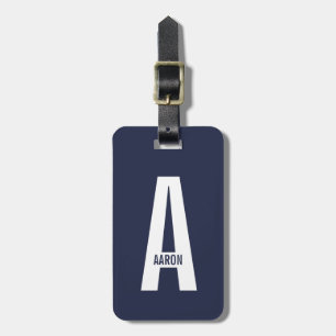 Modernes Personalisiertes Fettmonogramm und Name Gepäckanhänger