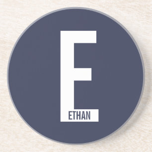 Modernes Personalisiertes Fettmonogramm und Name Getränkeuntersetzer