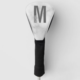 Modernes Personalisiertes Fettmonogramm und Name Golf Headcover