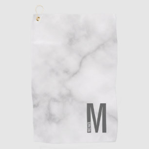 Modernes Personalisiertes Fettmonogramm und Name Golfhandtuch