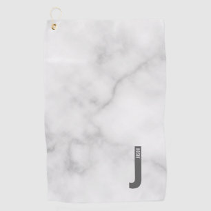 Modernes Personalisiertes Fettmonogramm und Name Golfhandtuch